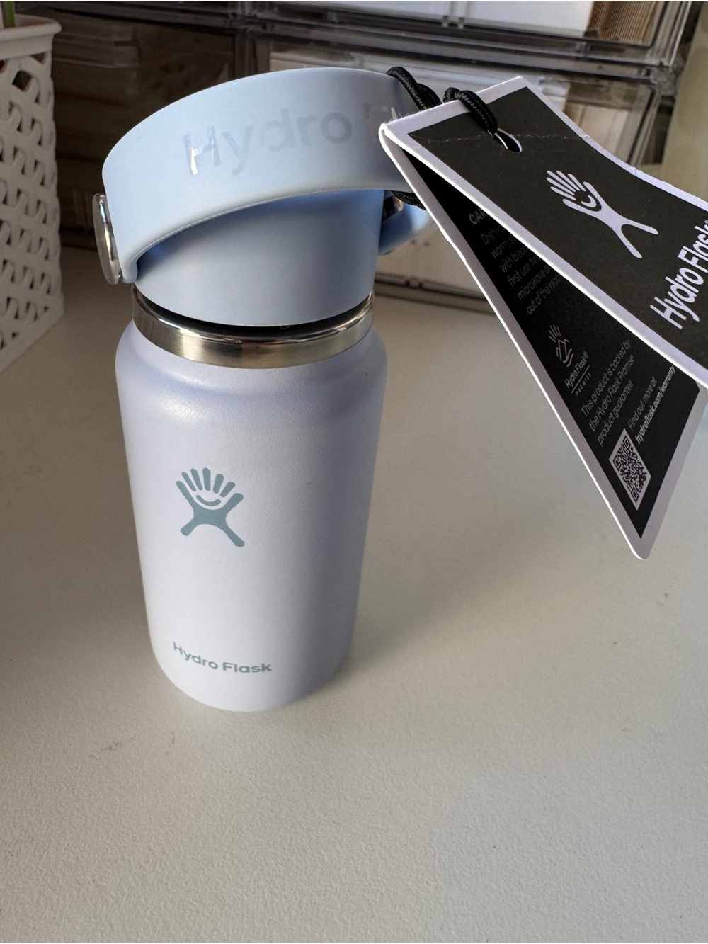 Micro Hydro Flask Powder Blue Insulated Bottle - Compact Home Accent